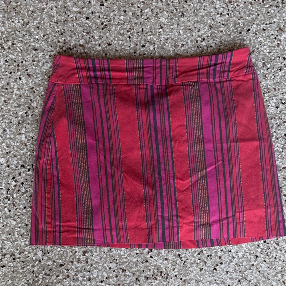 Striped Pink and Red Women's Skort